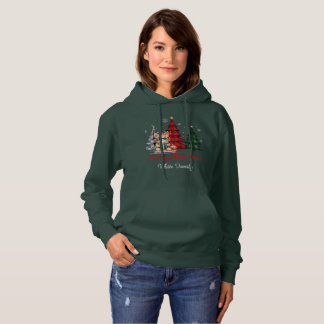 Merry Christmas| Trees| Cute Cat Name Personalised Hoodie
