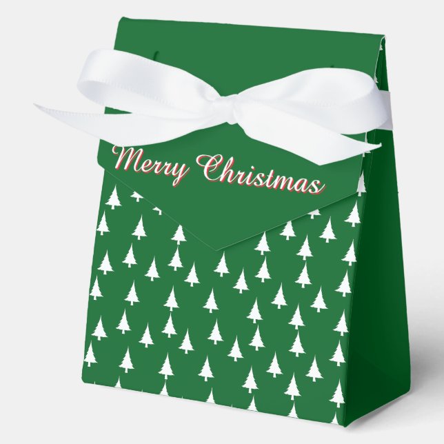 Merry Christmas Trees  Favour Box (Front)