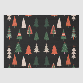 Merry Christmas Trees Festive  Tissue Paper