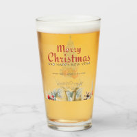 Merry Christmas Tree's Gift's Deer's Glass Cup