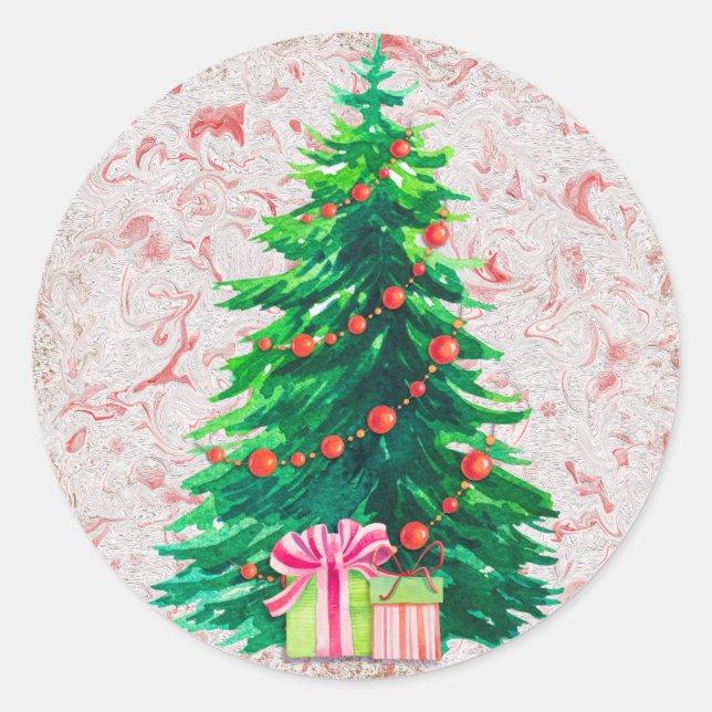 Merry Christmas trees stickers (Front)