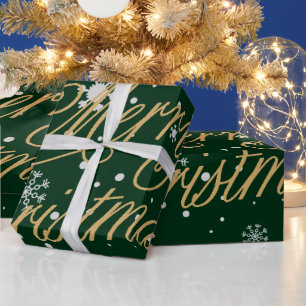 Merry Christmas Trendy Holiday Wrapping Paper