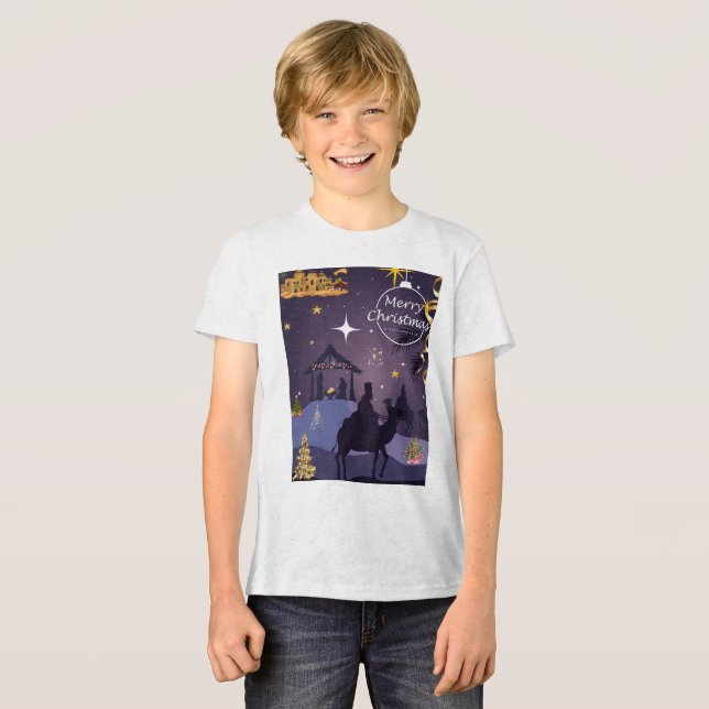 Merry Christmas Tri-Blend Shirt (Front Full)