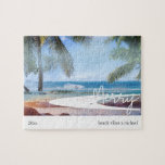 Merry Christmas Tropical Beach Photo Jigsaw Puzzle<br><div class="desc">Imagine you're at the beach on a sunny day this Christmas with this fun,  summer beach puzzle.</div>