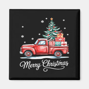 Merry Christmas Truck Funny Tree Essential  Magnet