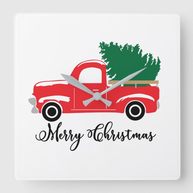 **MERRY CHRISTMAS "TRUCK STYLE"** CLOCK (Front)