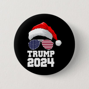 Merry Christmas Trump 2024  6 Cm Round Badge