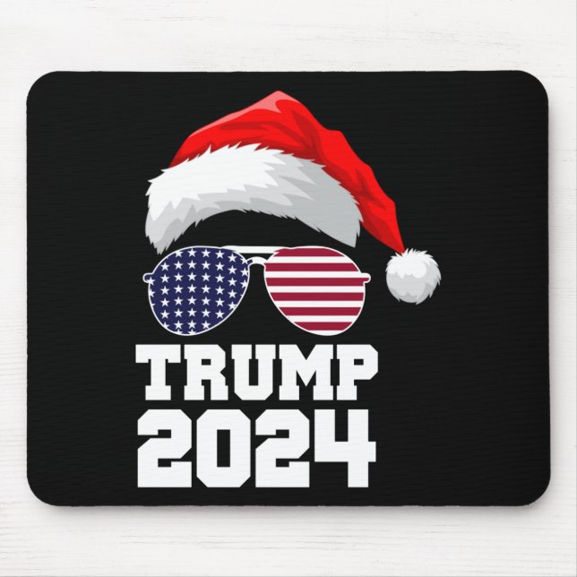 Merry Christmas Trump 2024  Mouse Mat (Front)