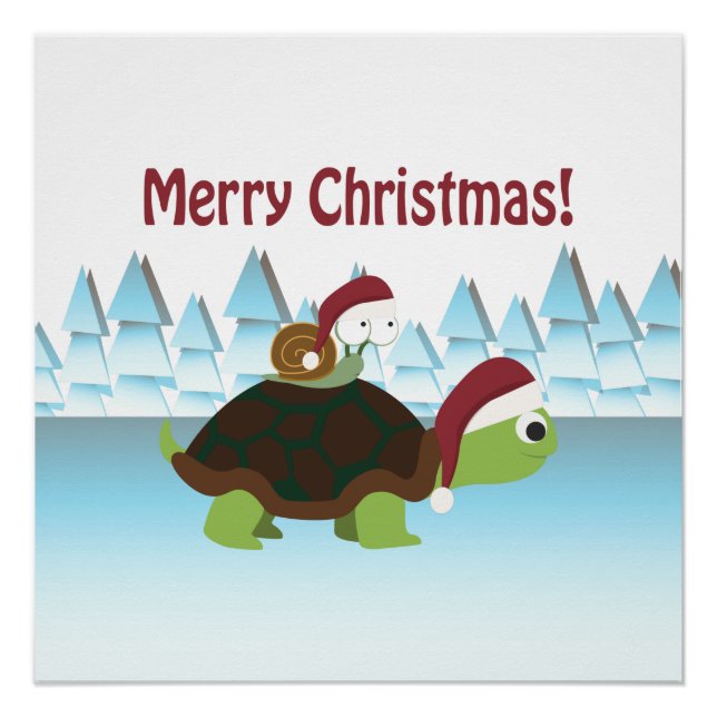 Merry Christmas! Turtle and Snail Poster (Front)