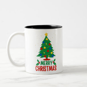 Merry Christmas Two-Tone Coffee Mug