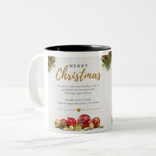 Merry Christmas  Two-Tone Coffee Mug