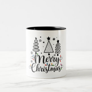 merry Christmas  Two-Tone Coffee Mug