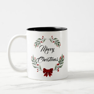 Merry christmas  Two-Tone coffee mug