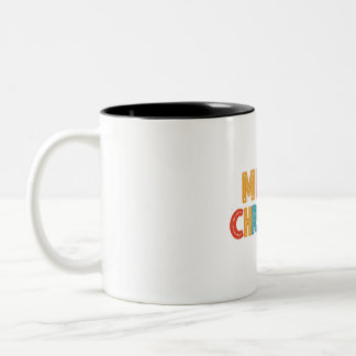 Merry Christmas Two-Tone Coffee Mug