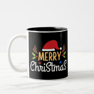 Merry Christmas Two-Tone Coffee Mug