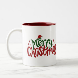 Merry Christmas Two-Tone Coffee Mug