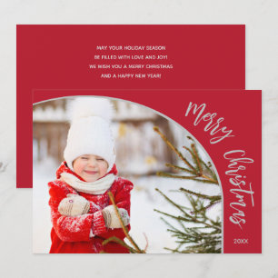 Merry Christmas Typography Holiday Card