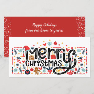 Merry Christmas Typography Holiday Card
