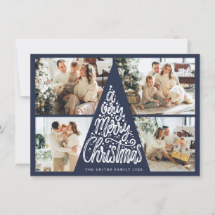 Merry Christmas Typography Holiday Photo Card