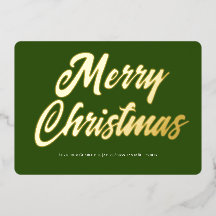 Merry Christmas Typography Photo Card