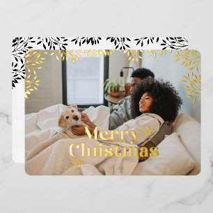 Merry Christmas Typography Photo Card
