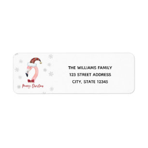 Merry Christmas Typography Santa Flamingo Return