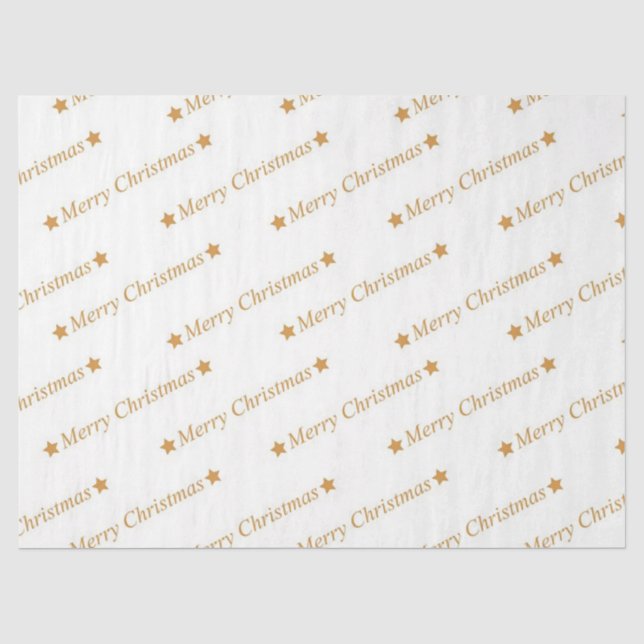 Merry Christmas Typography Tissue Paper (Front)