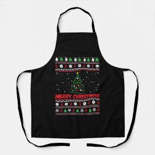 Merry Christmas Ugly Christmas Sweater Apron