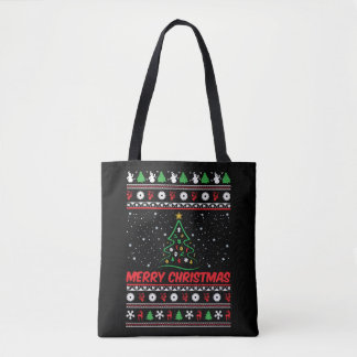 Merry Christmas Ugly Christmas Sweater Tote Bag