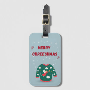 Merry Christmas Ugly Sweater Angel Luggage Tag