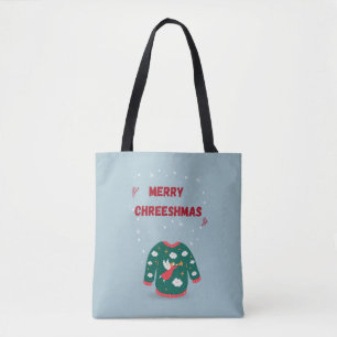 Merry Christmas Ugly Sweater Angel Tote Bag