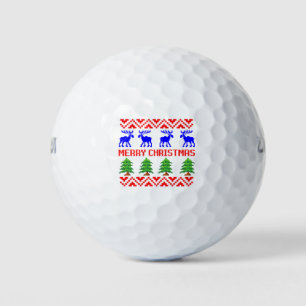 Merry Christmas Ugly Sweater Golf Balls