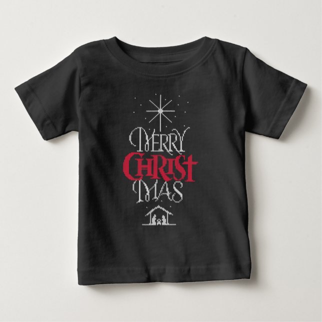 Merry CHRISTmas Ugly Sweater Religious Christian (Front)