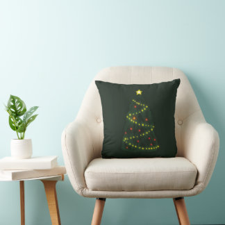 Merry Christmas Under A Shiny Christmas Tree Cushion