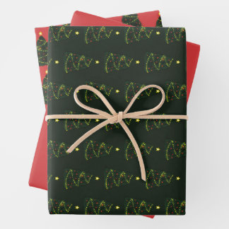 Merry Christmas Under A Shiny Christmas Tree Wrapping Paper Sheet