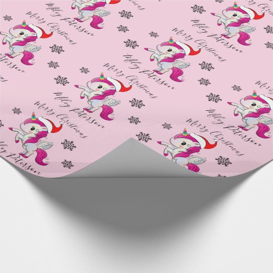 Christmas Unicorns Wrapping Paper | Zazzle UK