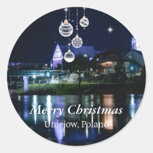 Merry Christmas - Unijow, Lodz, Poland Classic Round Sticker