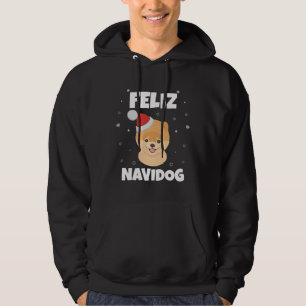 Merry Christmas Unisex Feliz Navidog Pomeranian Fu Hoodie