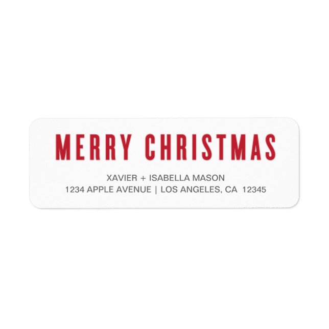 Merry Christmas Uppercase | Red (Front)