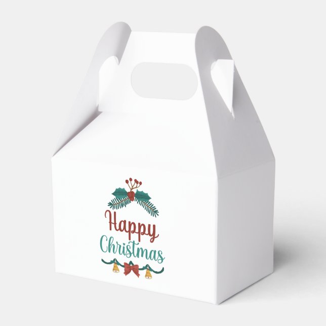 merry christmas, Vacation Happiest  Favour Boxes (Front Side)