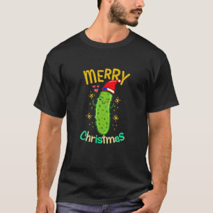 Merry Christmas Vegan Funny Cucumber Vegetable Cuc T-Shirt