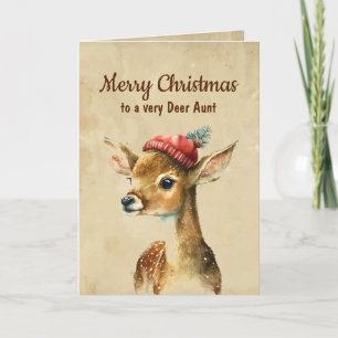 Merry Christmas Very Deer Aunt Card