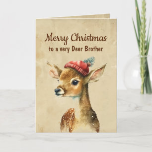 Merry Christmas Very Deer Brother Card