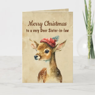 Merry Christmas Very Deer Sister-in-law Card