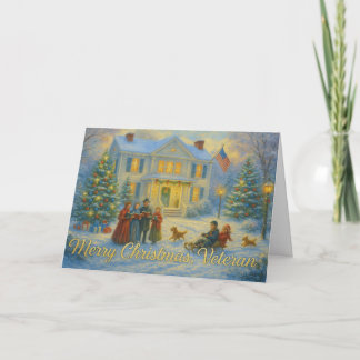 Merry Christmas Veteran Thank You Veteran holiday Card