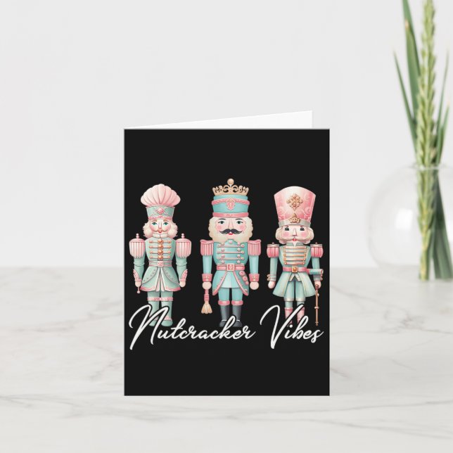 Merry Christmas Vibes Nutcracker Ballet Peace Xmas Card (Front)