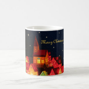 Merry Christmas Village Mug