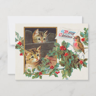 Merry Christmas vintage 1911 illustration Card