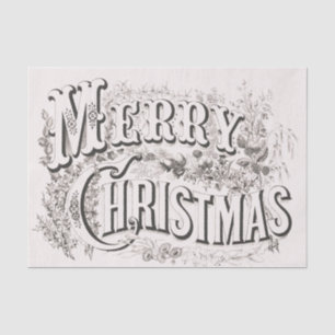 Merry Christmas, Vintage Currier & Ives (reprod) Tissue Paper