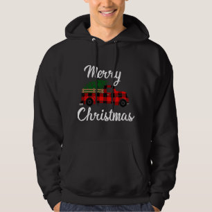 Merry Christmas Vintage Farm Truck Hoodie